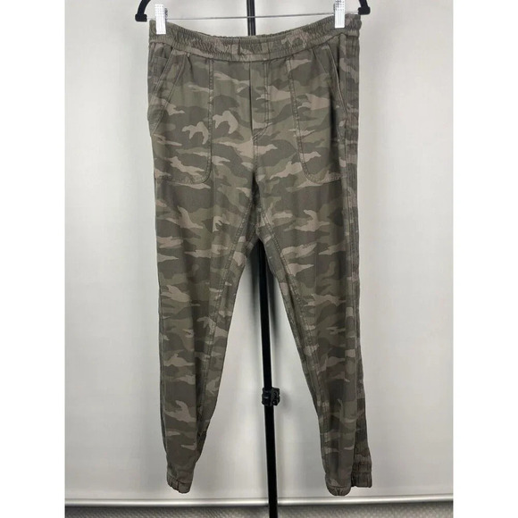 Athleta Pants - Athleta Green Camo Farallon Athletic Cotton Blend Jogger Sweat Pants Size 10